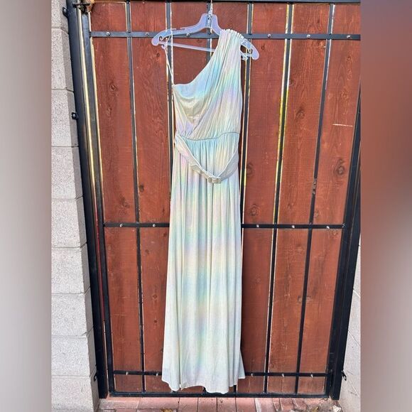 Retrofete Andrea Dress in iridescent ombré rainbow - Picture 4 of 7